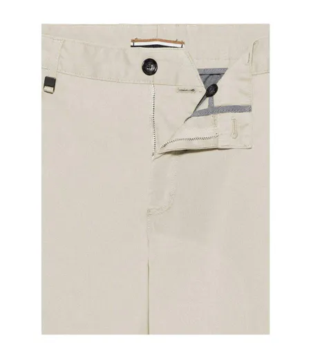 Mens Cotton Slim Chinos White Boss