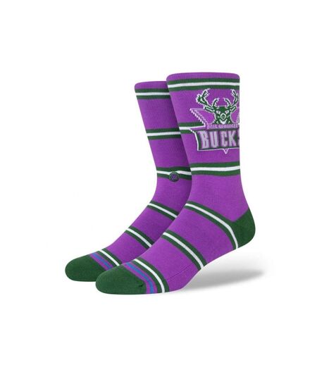 STANCE Chaussettes Homme Coton CLASSICS BUCKS Violet Vert NBA