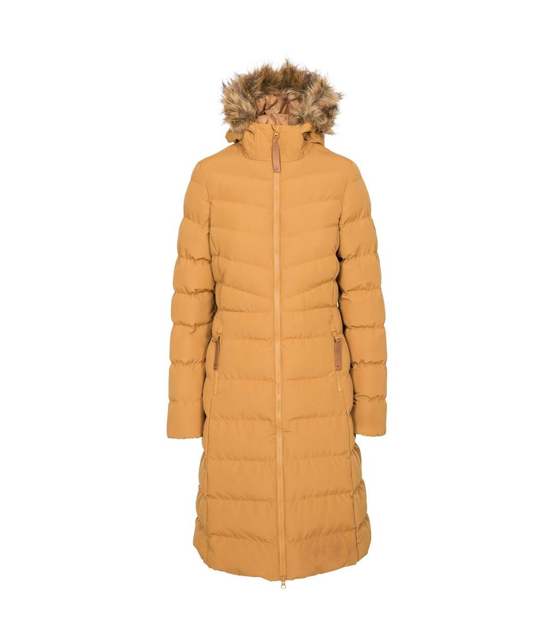 Doudoune Longue Audrey Femme Beige Foncé Trespass-2