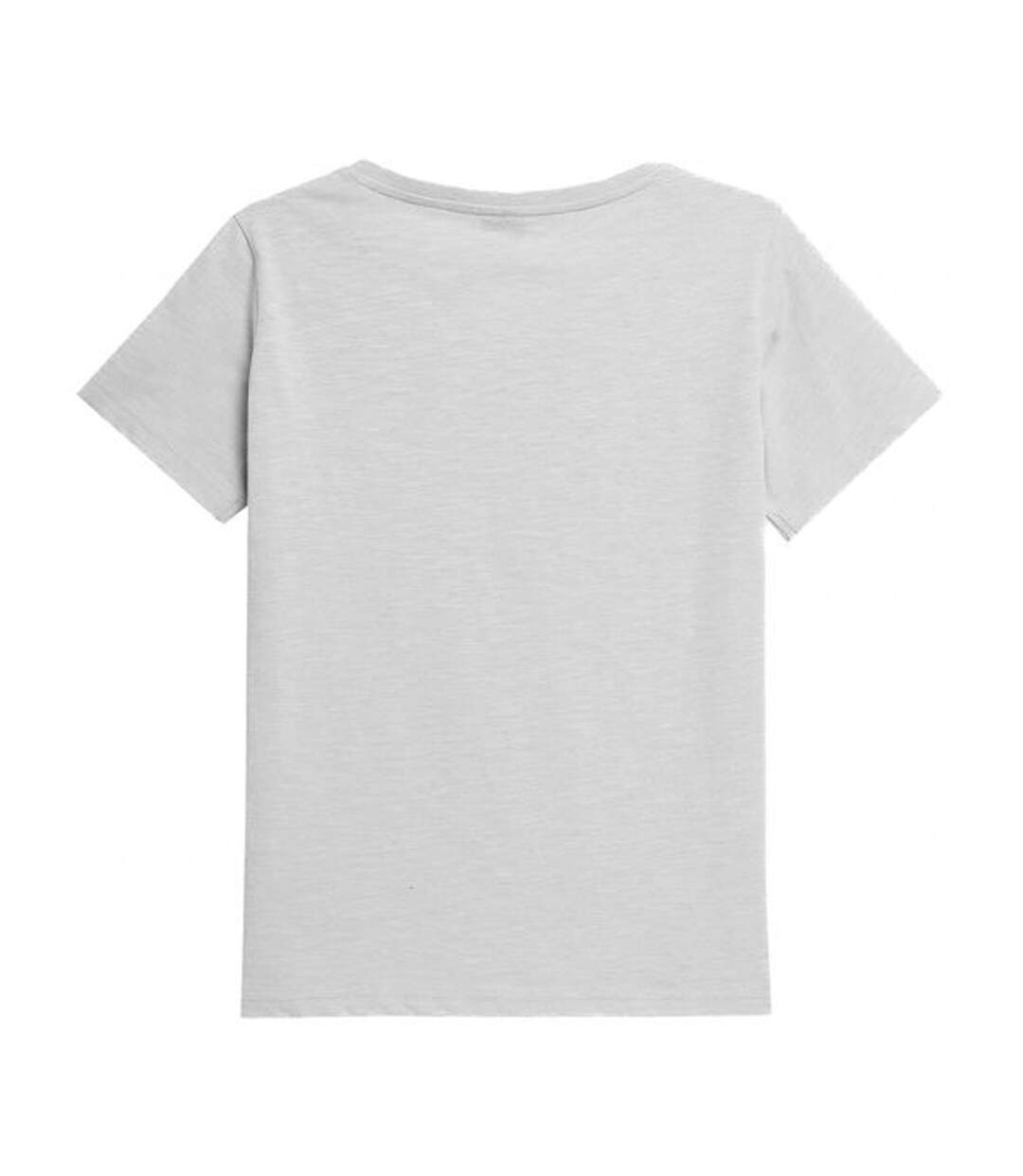 T-shirt Motif/style Uni Femme Gris 4F-2