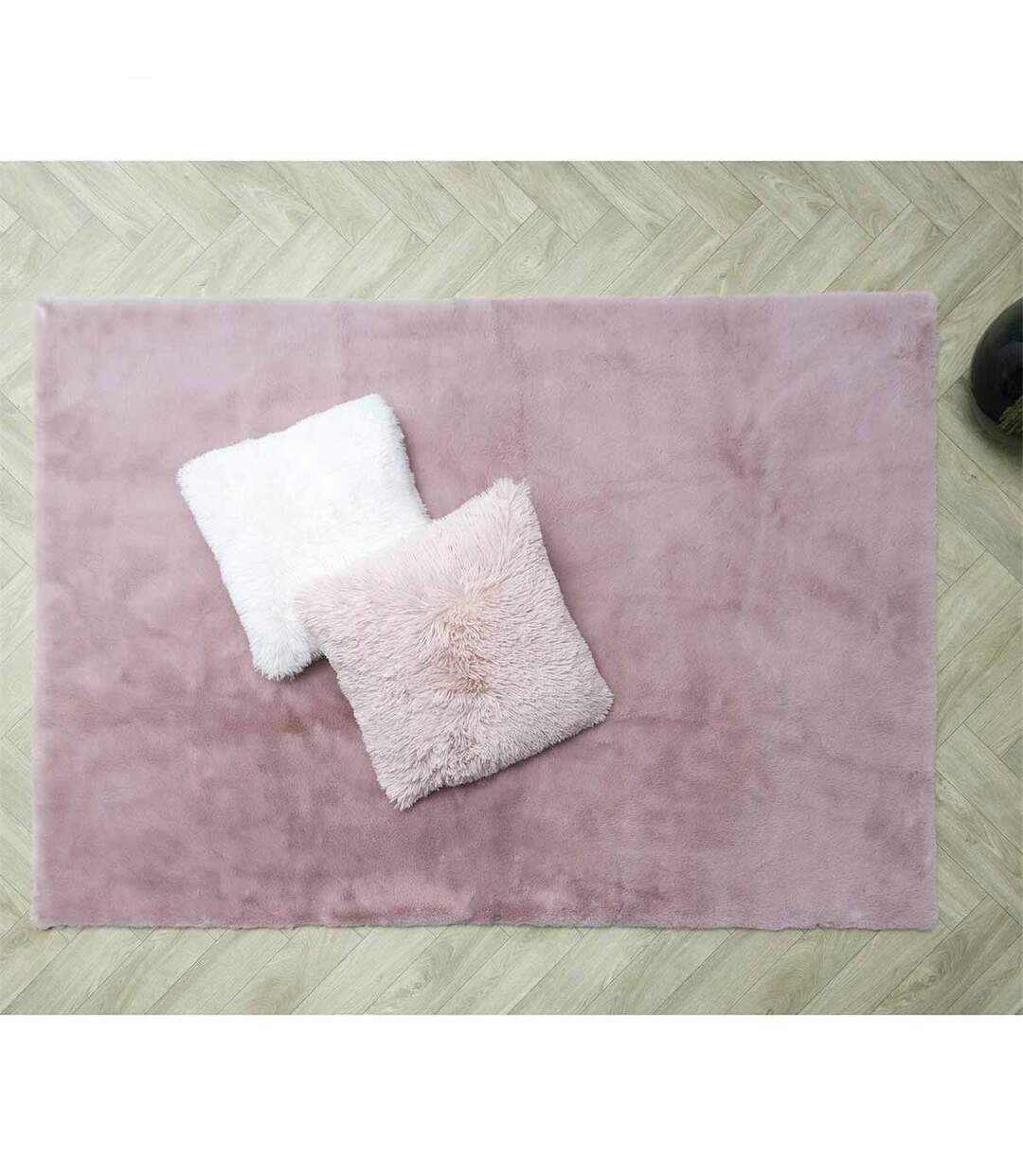 Tapis Imitation Fourrure Fin 120x170cm Rose-4