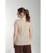 Tee shirt col rond lurex manches courtes femme Tee Summer Taupe Clair | Gerard Pasquier-4