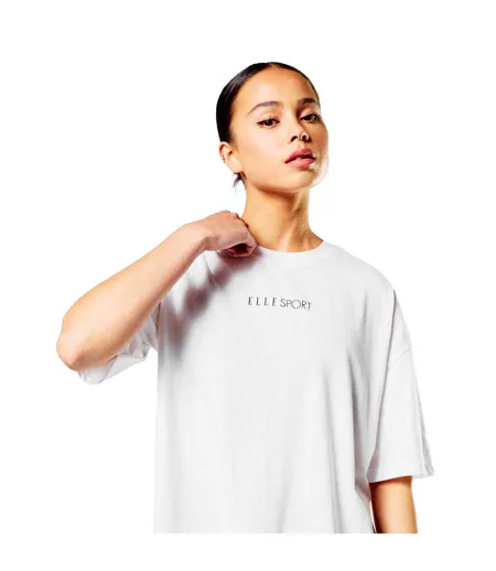 Womens/ladies Boyfriend T-shirt White Elle