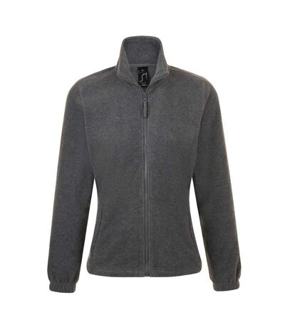 SOLS Womens/Ladies North Full Zip Fleece Jacket (Gray Marl)