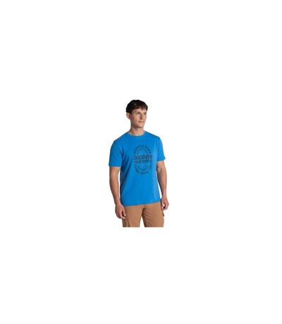 Mens Lucent Ii Slogan Short-sleeved T-shirt Sky Azure Craghoppers