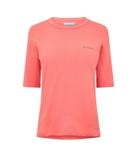 T-shirt Motif/style Logo Trek Femme Rouge Clair Columbia