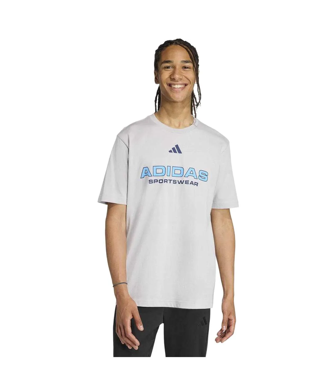 T-shirt Motif/style Linéaire House Of Tiro Homme Gris Adidas-4