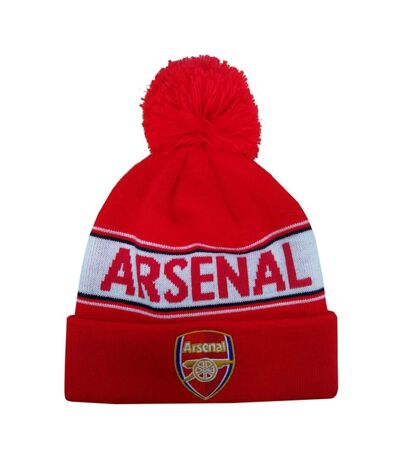 Arsenal FC - Bonnet officiel avec pompon - Adulte (Rouge) - UTSG17565