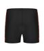 Short De Bain Motif/style Géométrique Homme Noir Rouge Slazenger-2