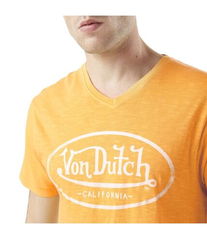 T-shirt homme col v avec logo en coton Tyron Vondutch