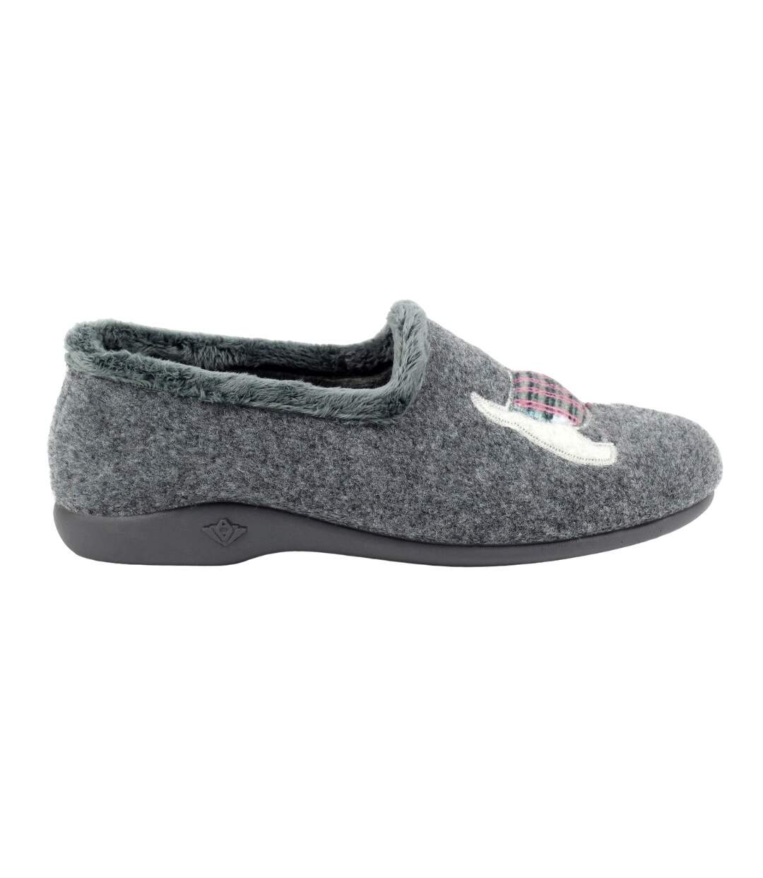 Chaussons monique femme gris Lazy Dogz-3