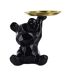 Vide-Poche Statue Ourson 18cm Noir-1