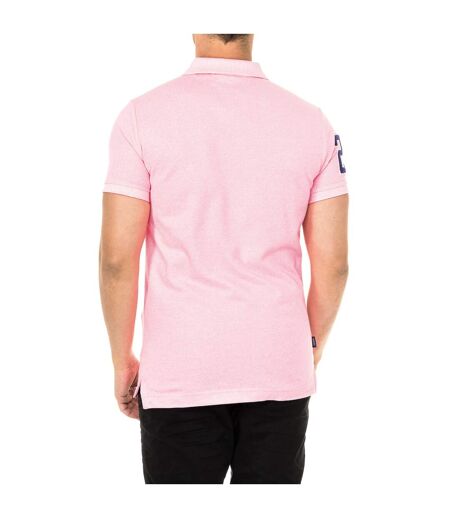 Men's short-sleeved polo shirt with lapel collar M1110008A