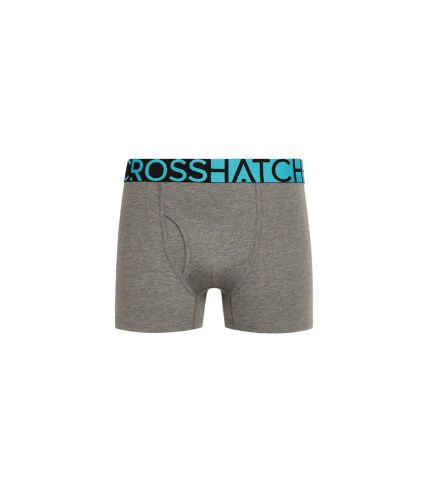 Crosshatch Mens Typan Boxer Shorts (Pack of 3) (Teal)