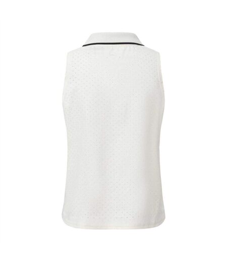 Womens/ladies Sleeveless Polo Shirt White Slazenger