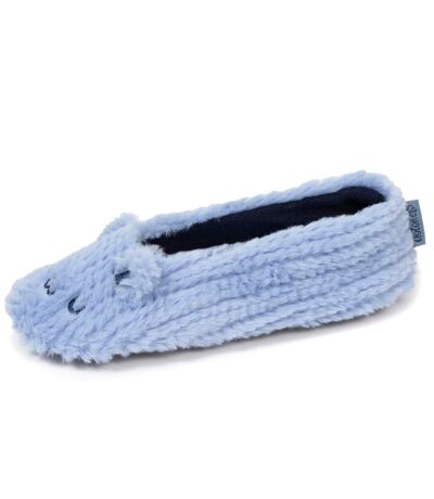 Isotoner Chaussons extra-light Ballerines femme imitation fourrure, semelle antidérapante