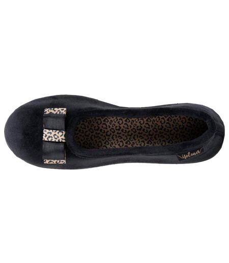 Isotoner Chaussons Ballerines femme microvelours semelle ergonomique soutien voûte plantaire