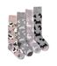 4 Pairs Long Soft Lounge Bed Socks for Ladies-4