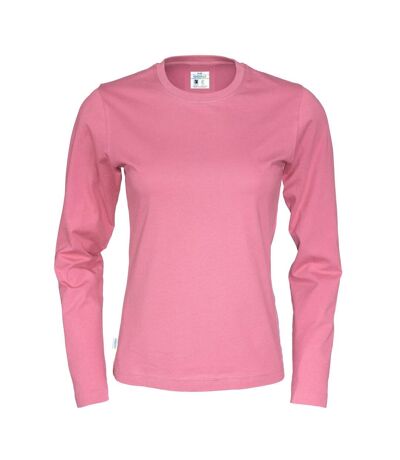 Womens/ladies long-sleeved t-shirt pink Cottover