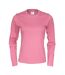 Womens/ladies long-sleeved t-shirt pink Cottover-1