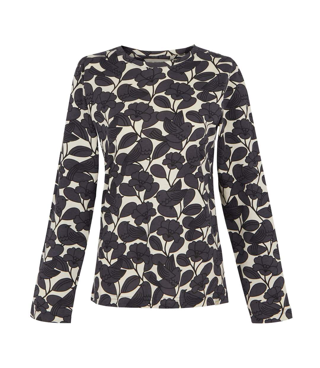 Womens/ladies Orla Kiely Birdy Long-sleeved Winter T-shirt Grey Regatta-1