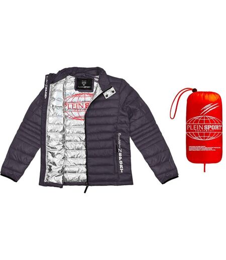 Doudoune Matelassée Motif/style Uni Homme Gris Plein Sport