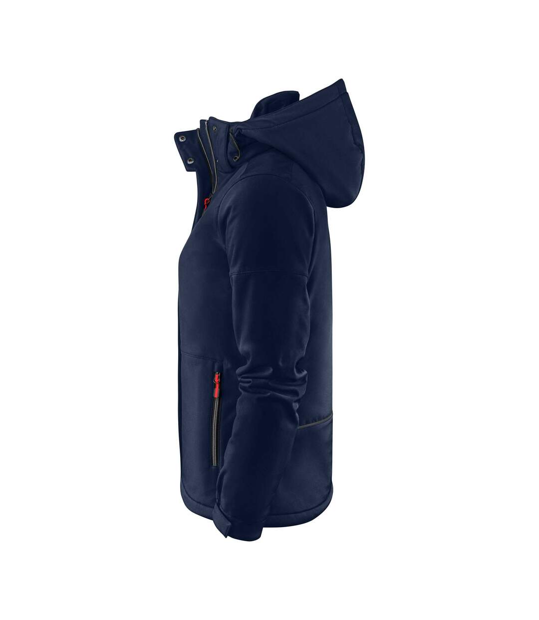 Womens/ladies Overlanding Soft Shell Jacket Dark Navy Printer-3