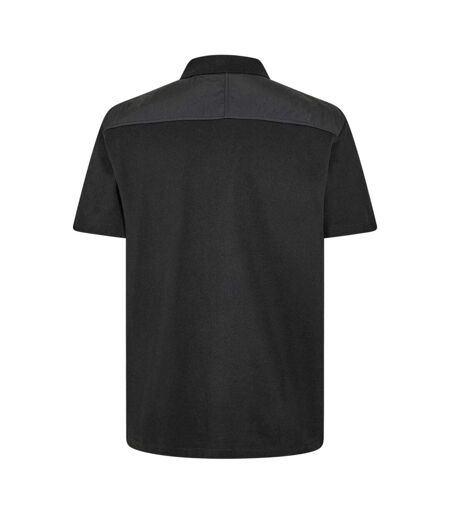 Mens Panel Polo Shirt Black Boss