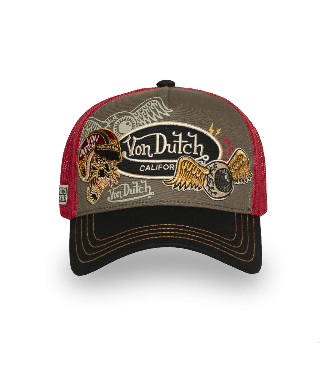 Casquette trucker avec filet adulte print devant Patches Vondutch-2