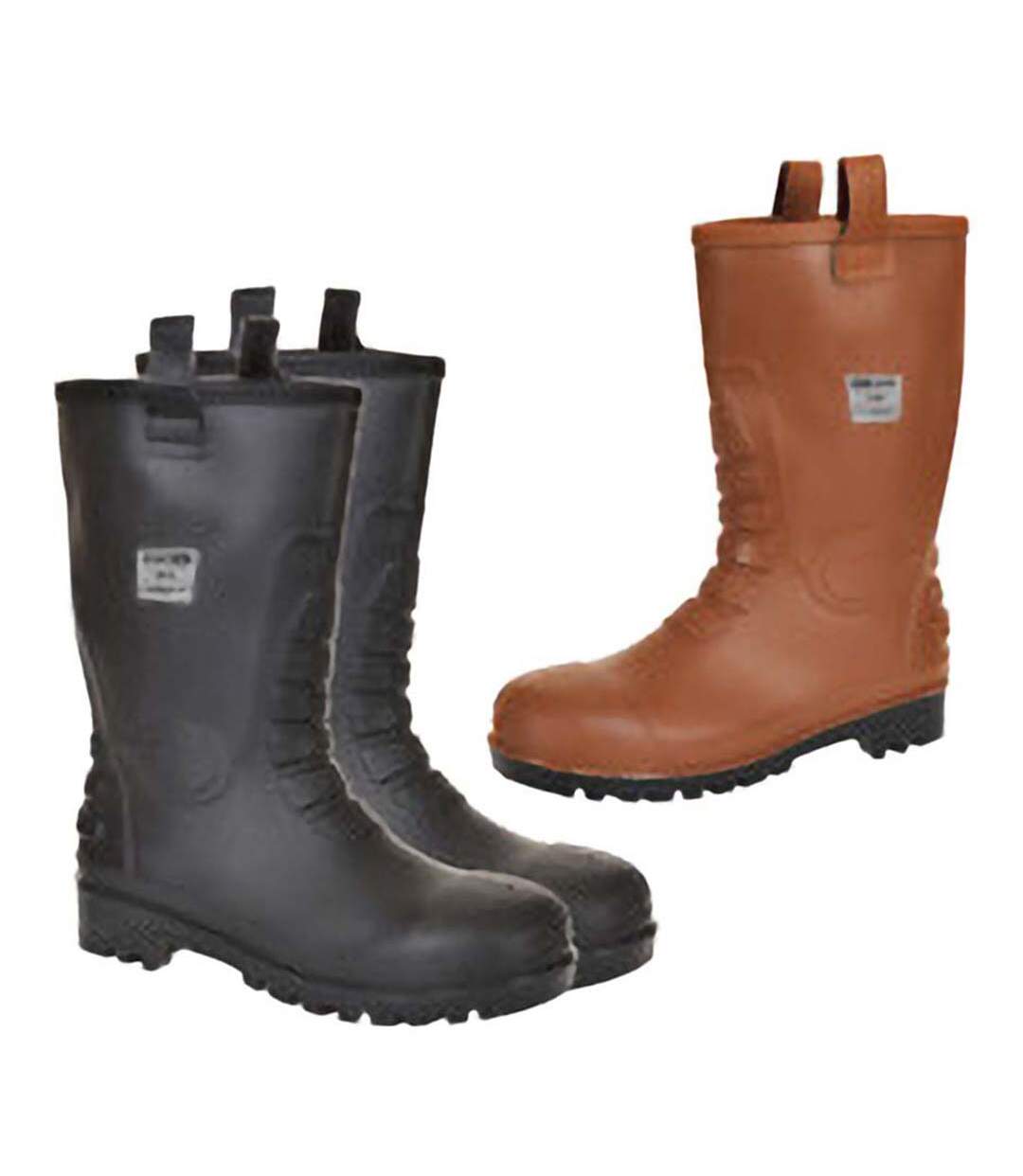 Mens Steelite Neptune Waterproof Safety Rigger Boots Black Portwest-1