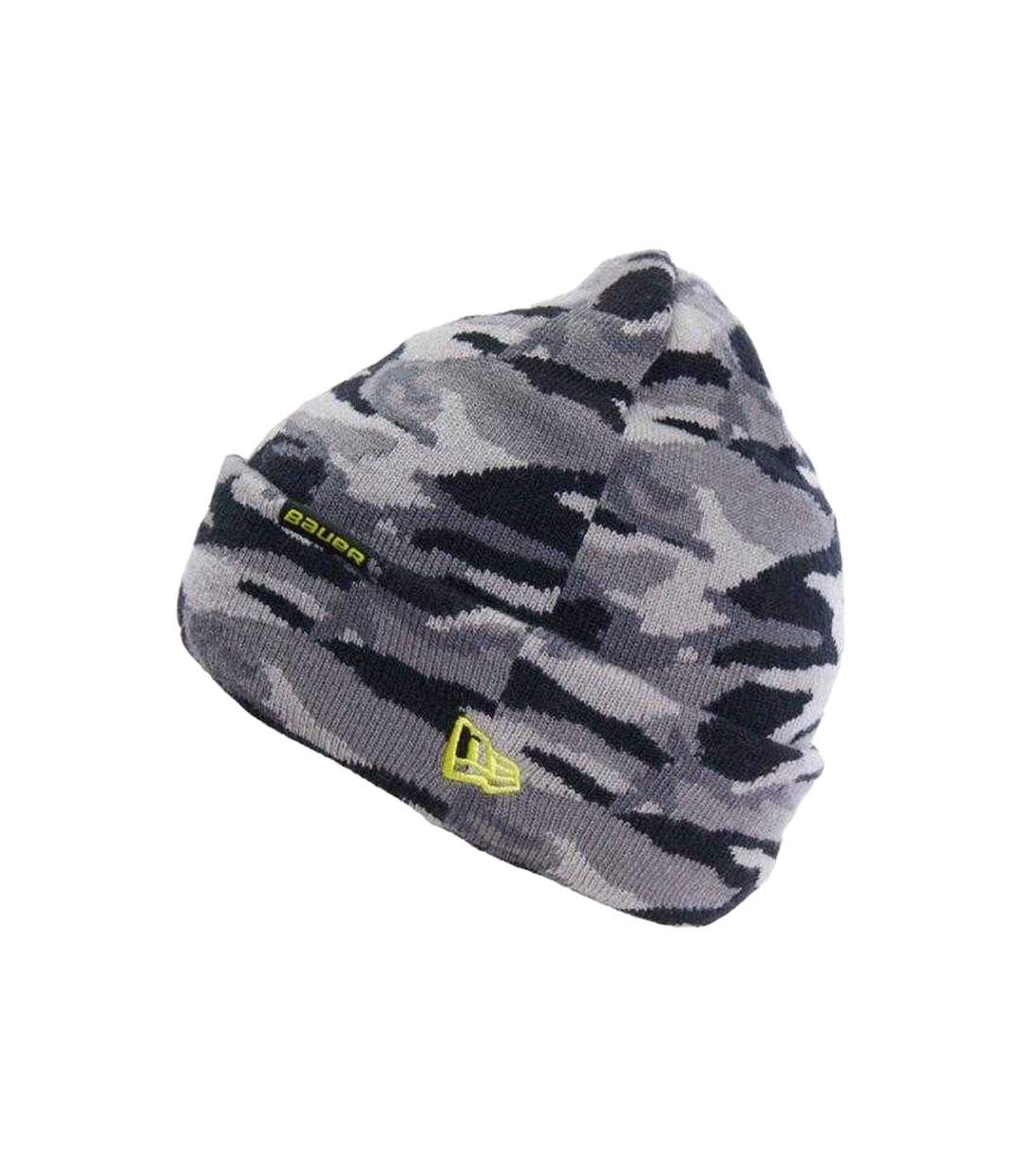 Bonnet Hiver Motif/style Camouflage Enfant Noir Gris Bauer-3