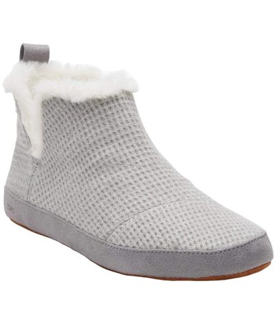 Womens/ladies textile ankle boots grey Toms