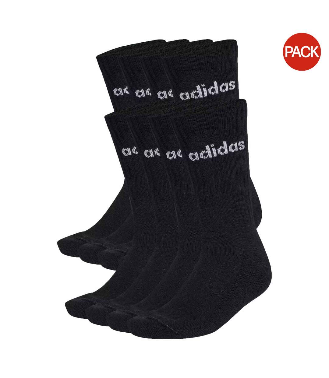 Lot De 10  Chaussettes Linear Adulte Noir Adidas-1