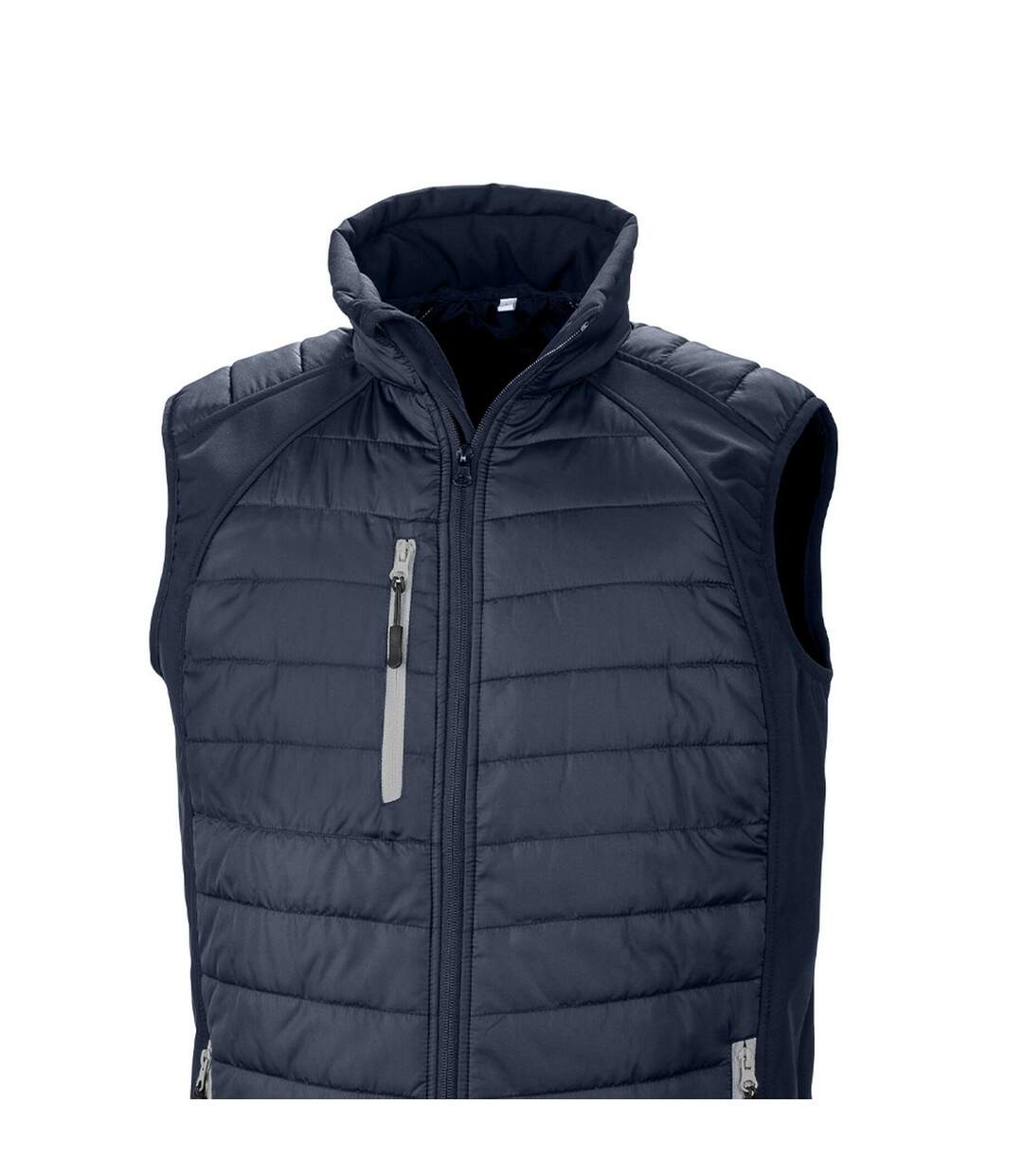 Doudoune Sans Manches Compass Homme Bleu Marine Gris Result Genuine Recycled-2