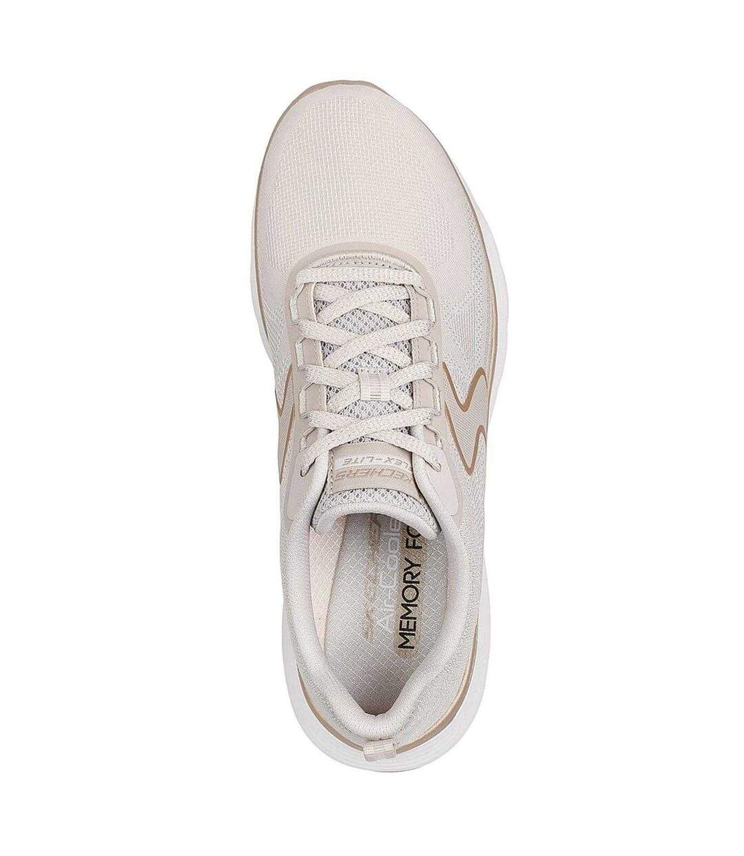 Womens/ladies Flex Appeal 5.0 Flat Trainers Natural Gold Skechers-4
