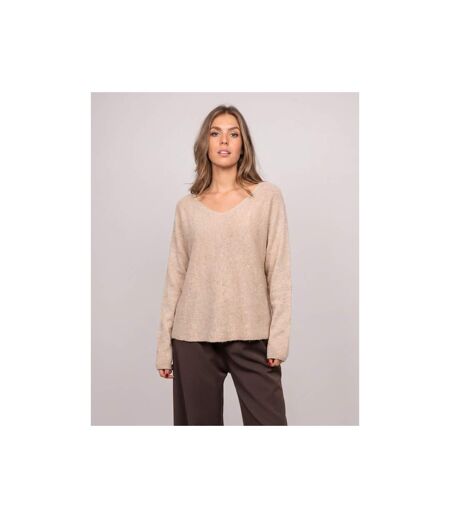 Pull col V maille fil brillant KASSIANE - Dona X Lisa