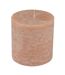Bougie Pilier Ronde Déco Rustique 10cm Taupe-1