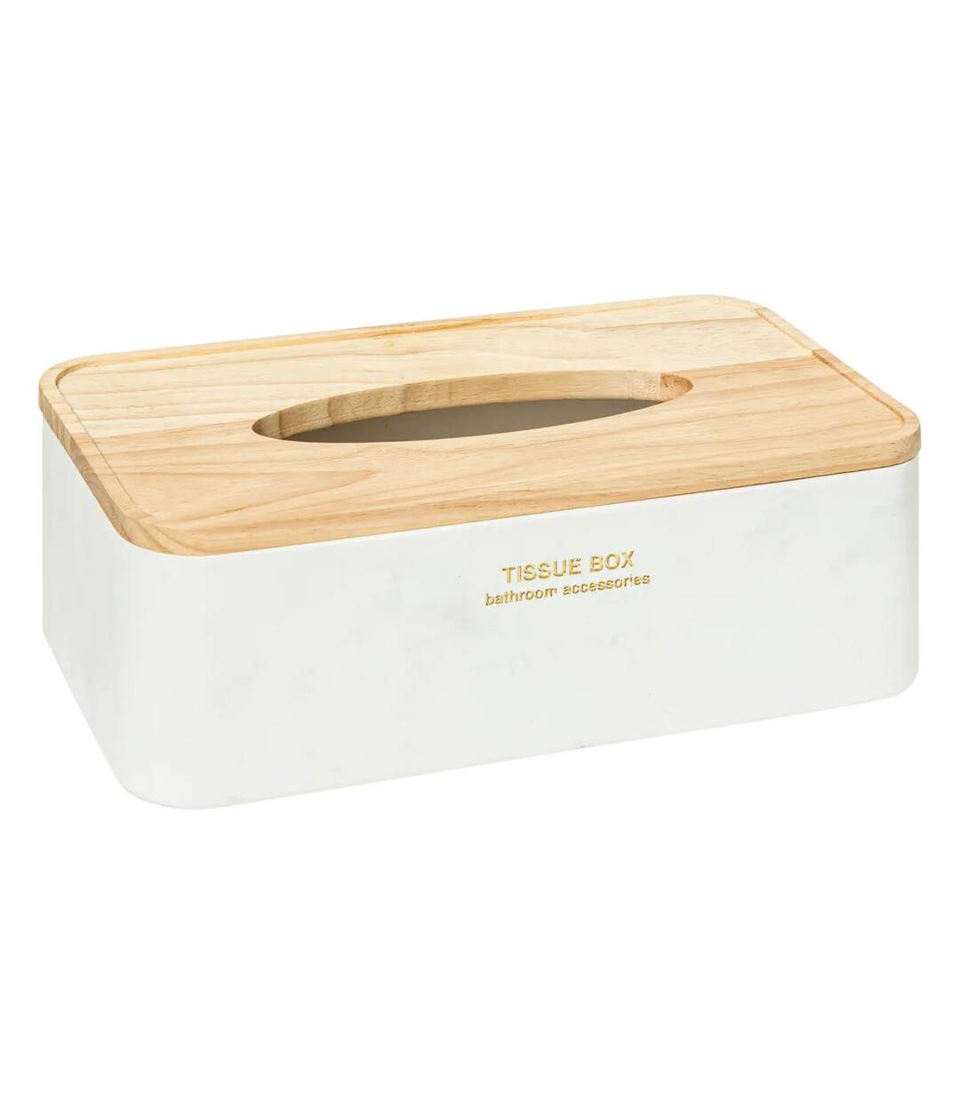 Boîte à Mouchoirs Déco Léa 25cm Blanc-1