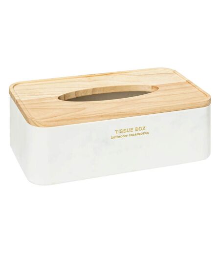 Boîte à Mouchoirs Déco Léa 25cm Blanc