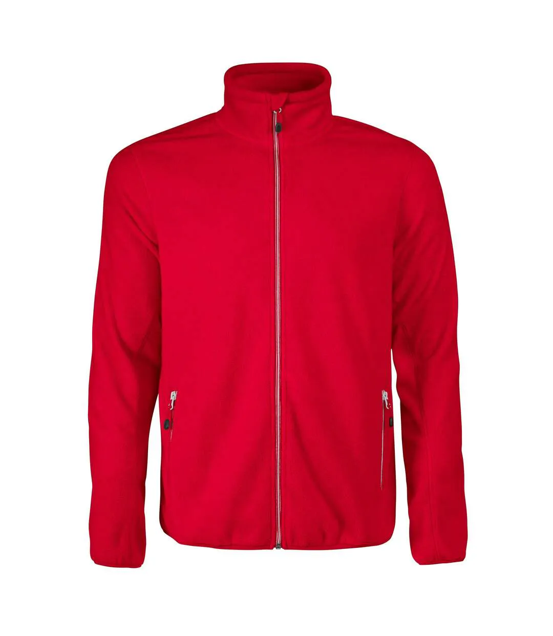 Mens Rocket Full Zip Fleece Jacket Red Printer-2