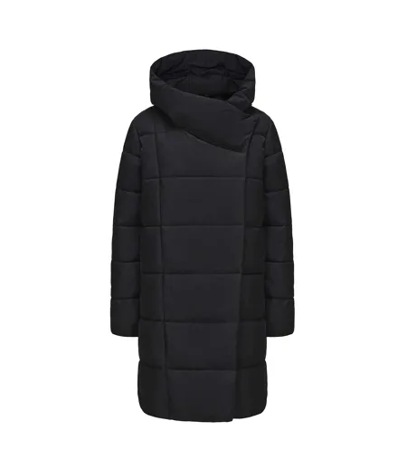 Womens/ladies Ottawa Full Zip Long Parka Black Gelert