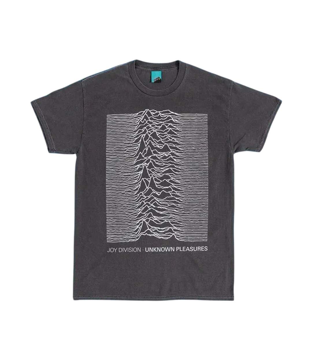T-shirt Unknown Pleasures Adulte Noir Charbon Joy Division-2