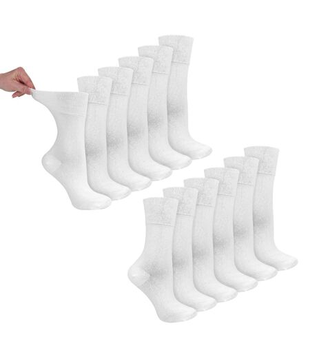 Dr.Socks - 12 Paires Chaussettes Femme Bambou Diabète | Confort Léger