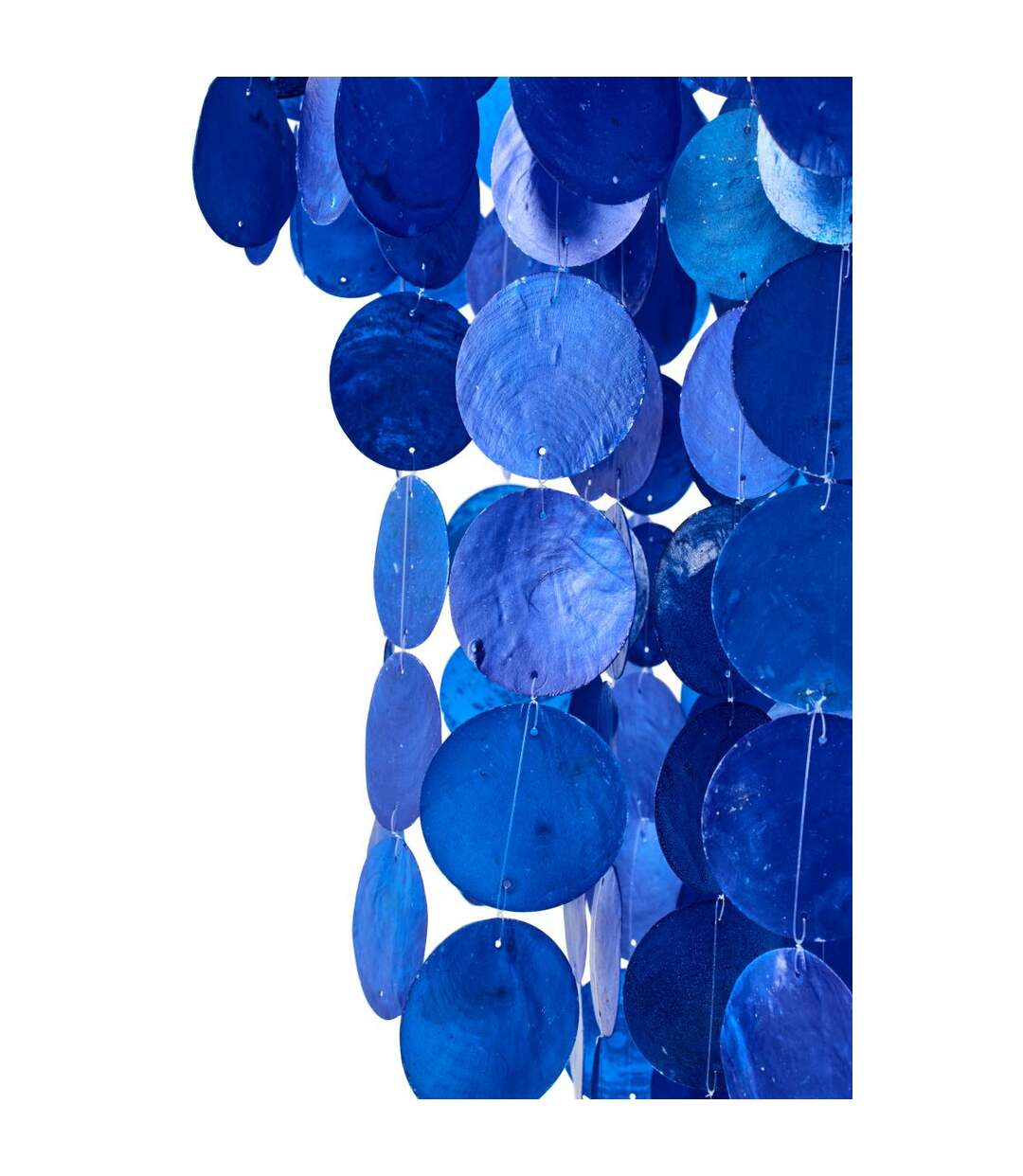 Suspension Déco en Capiz Betsy 100cm Bleu-2