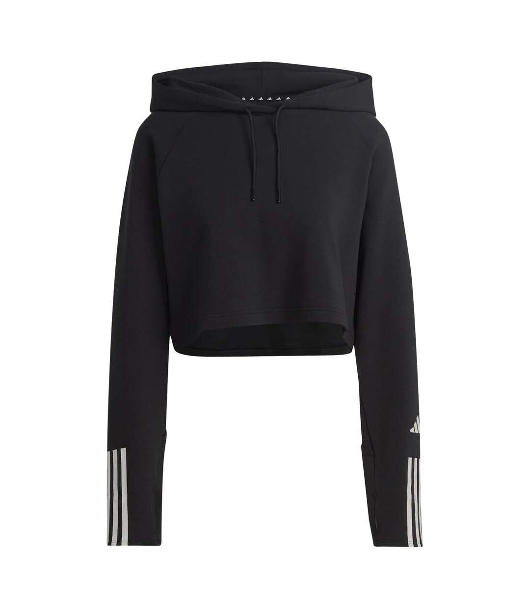Sweat à capuche train essentials femme noir / blanc Adidas-1