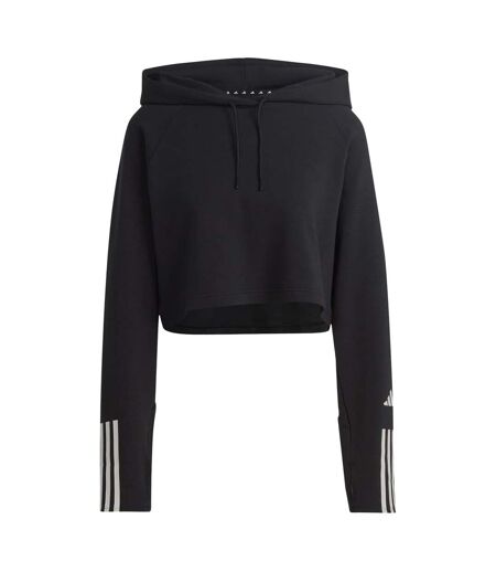 Sweat à capuche train essentials femme noir / blanc Adidas