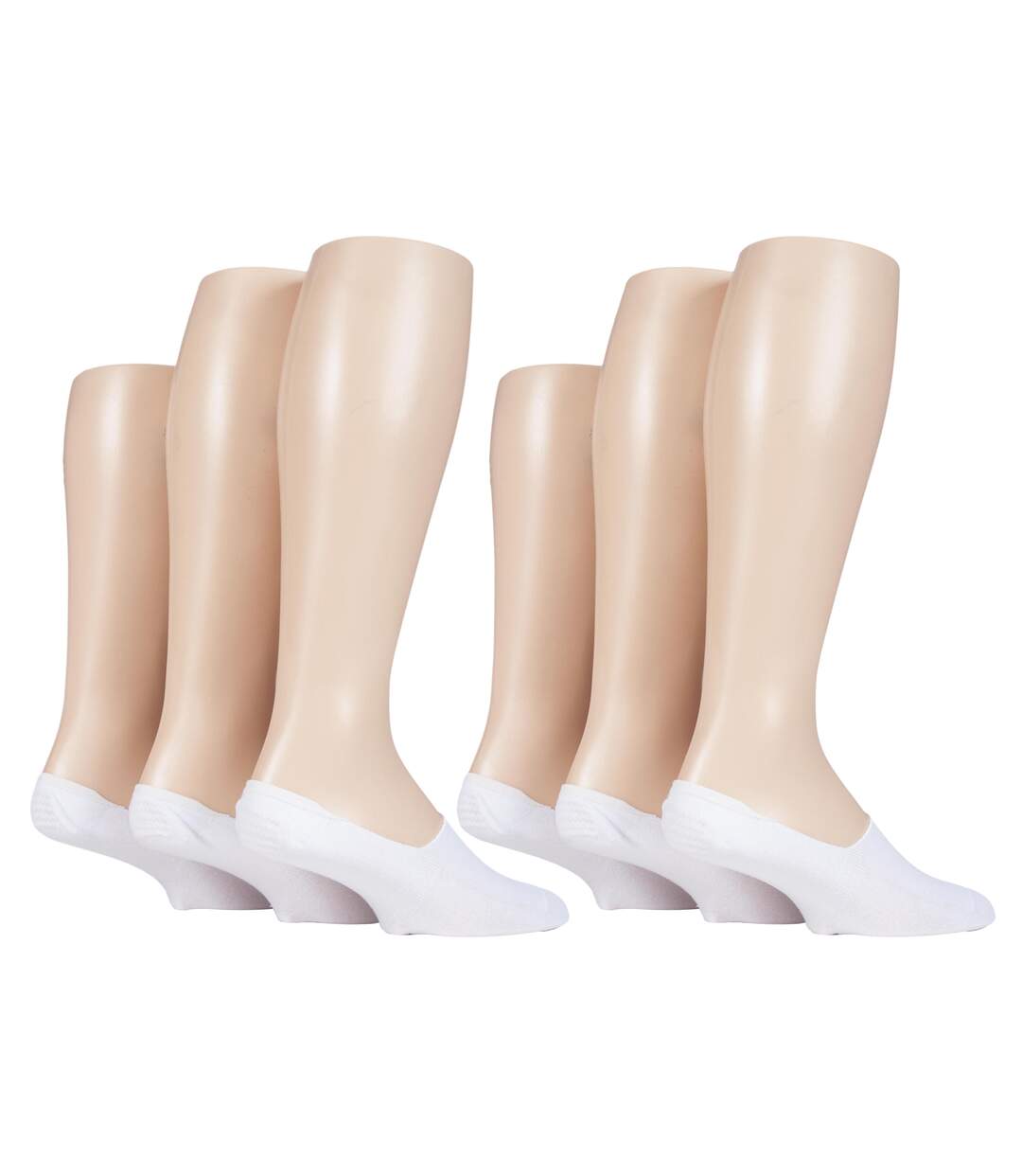 Gentle Grip - 6 Paires Hommes Invisible No Show Silicone Soft Touch