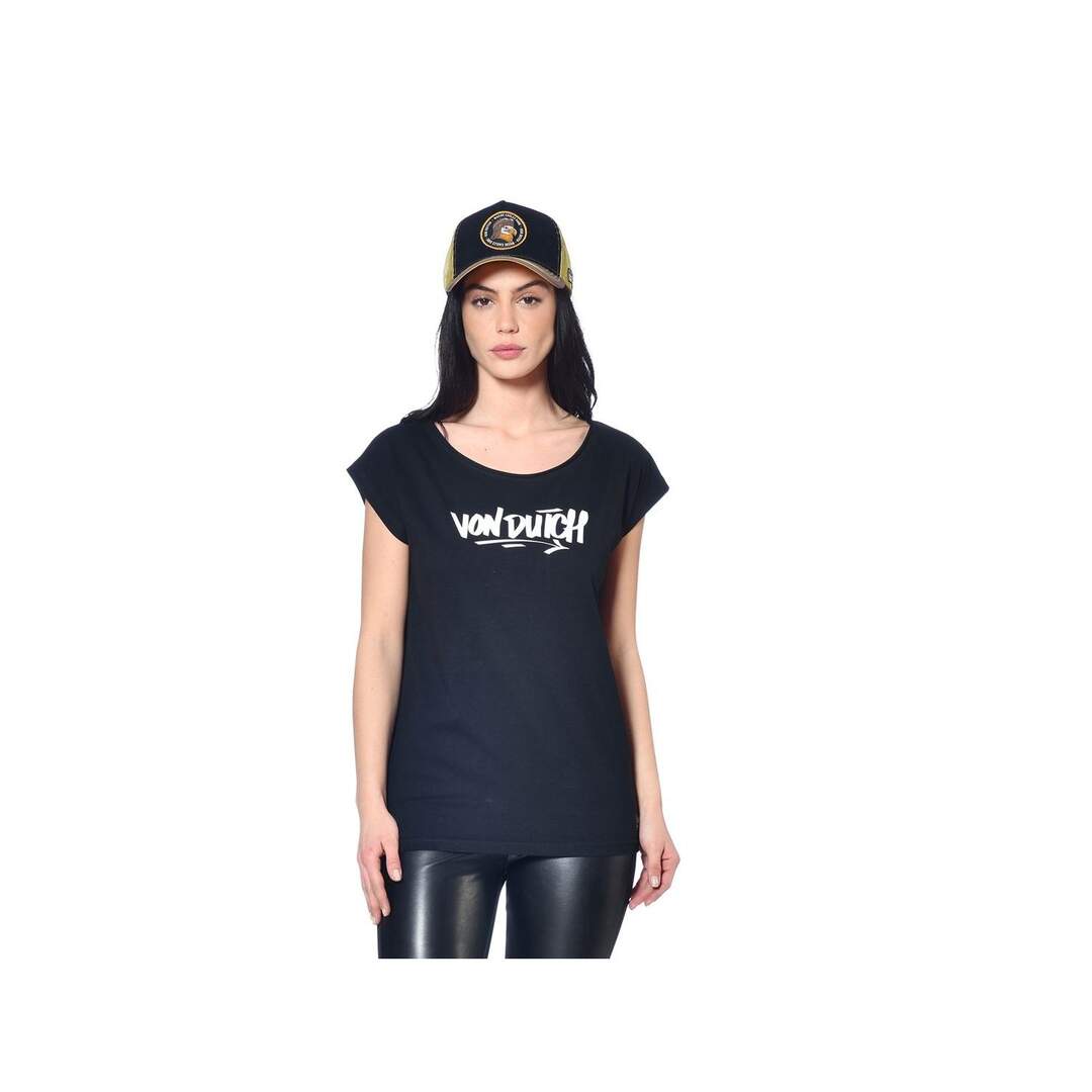 Tee shirt femme avec logo en coton Vondutch-1