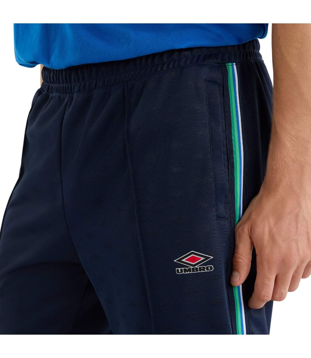 Mens monogram jogging bottoms dark navy Umbro-4