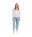Womens/ladies Satin Relaxed Fit Long-sleeved Shirt Lilac Influence-1